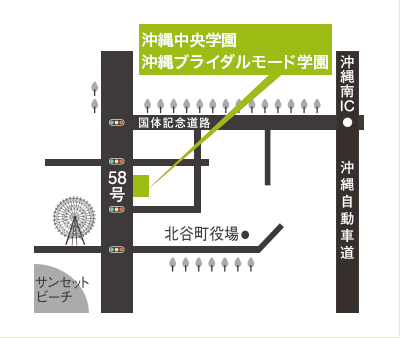 沖縄中央学園の地図